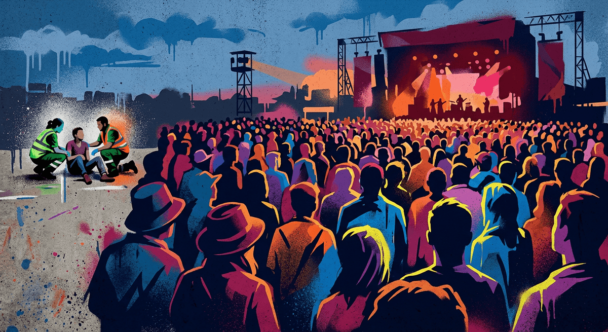 When a band named after a severe cardiac condition triggers a mass medical event at a jazz festival, the joke writes itself. The reality is much less cinematic.